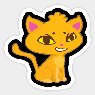 Cat smirking Sticker